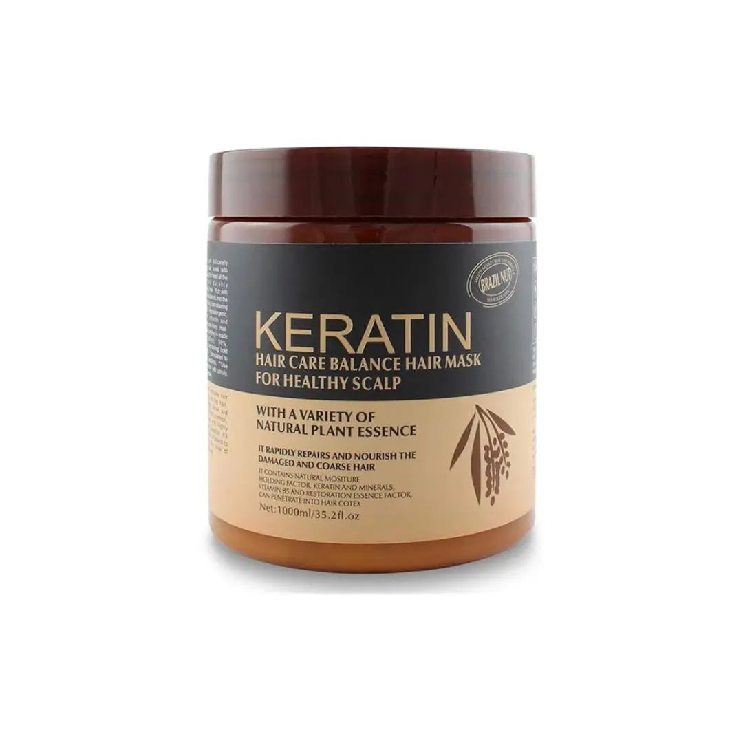 Keratin hair mask with Brazil nut oil for damaged hair